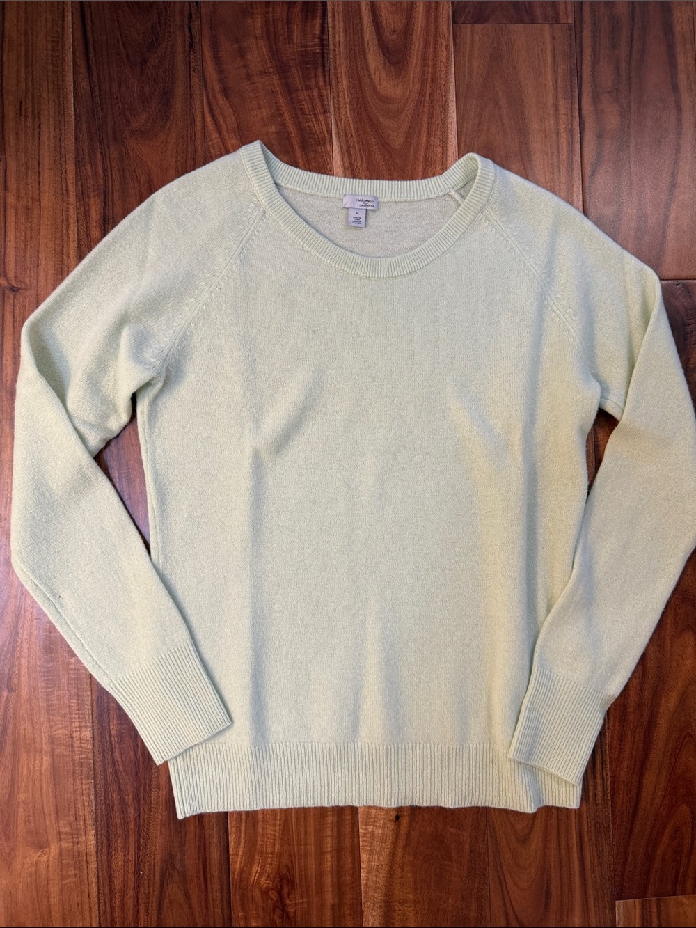 Halogen Lime Green Casmere Crewneck Sweater